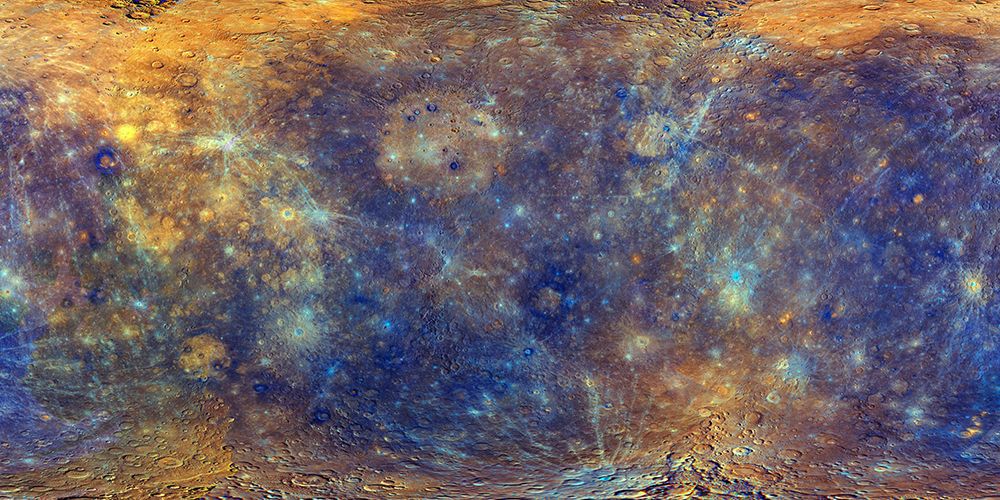 Map of Mercury 2017 with Enhanced Color