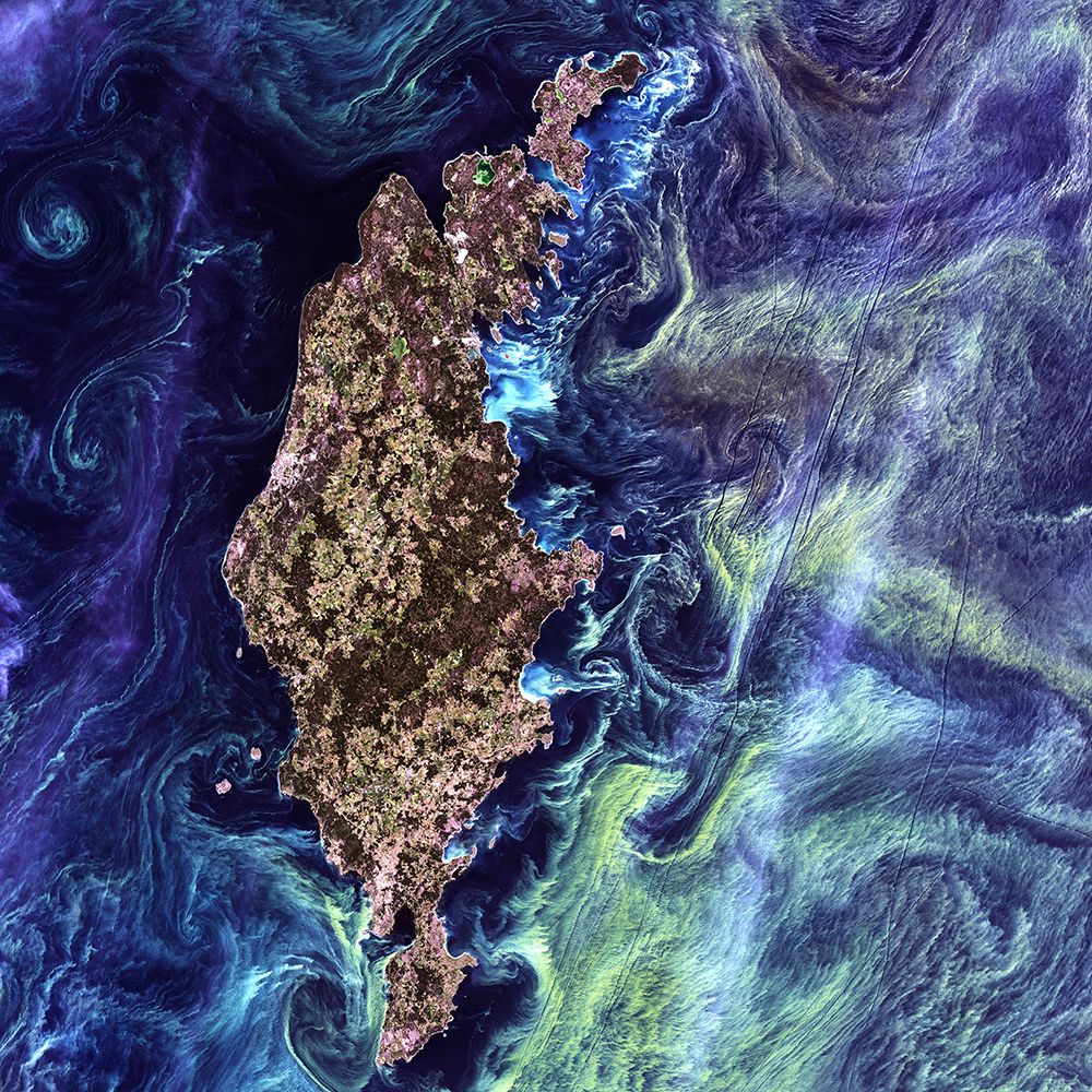 Gotland - a Swedish island in the Baltic Sea Viewed from Space