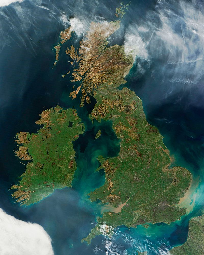 Great Britain and Ireland Viewed from Space