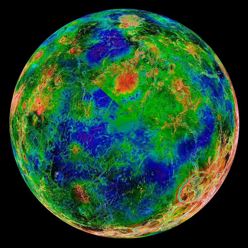 Hemispheric view of Venus