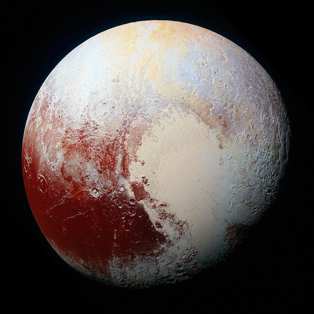 High-resolution Enhanced Color View of Pluto