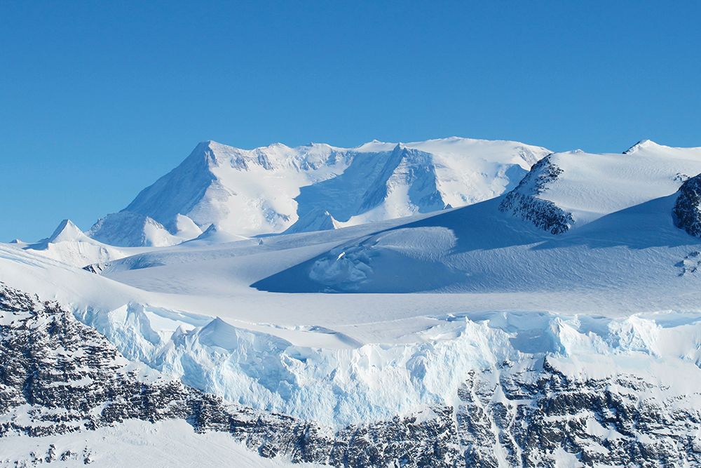 Ice on the Ellsworth Range in Antarctica