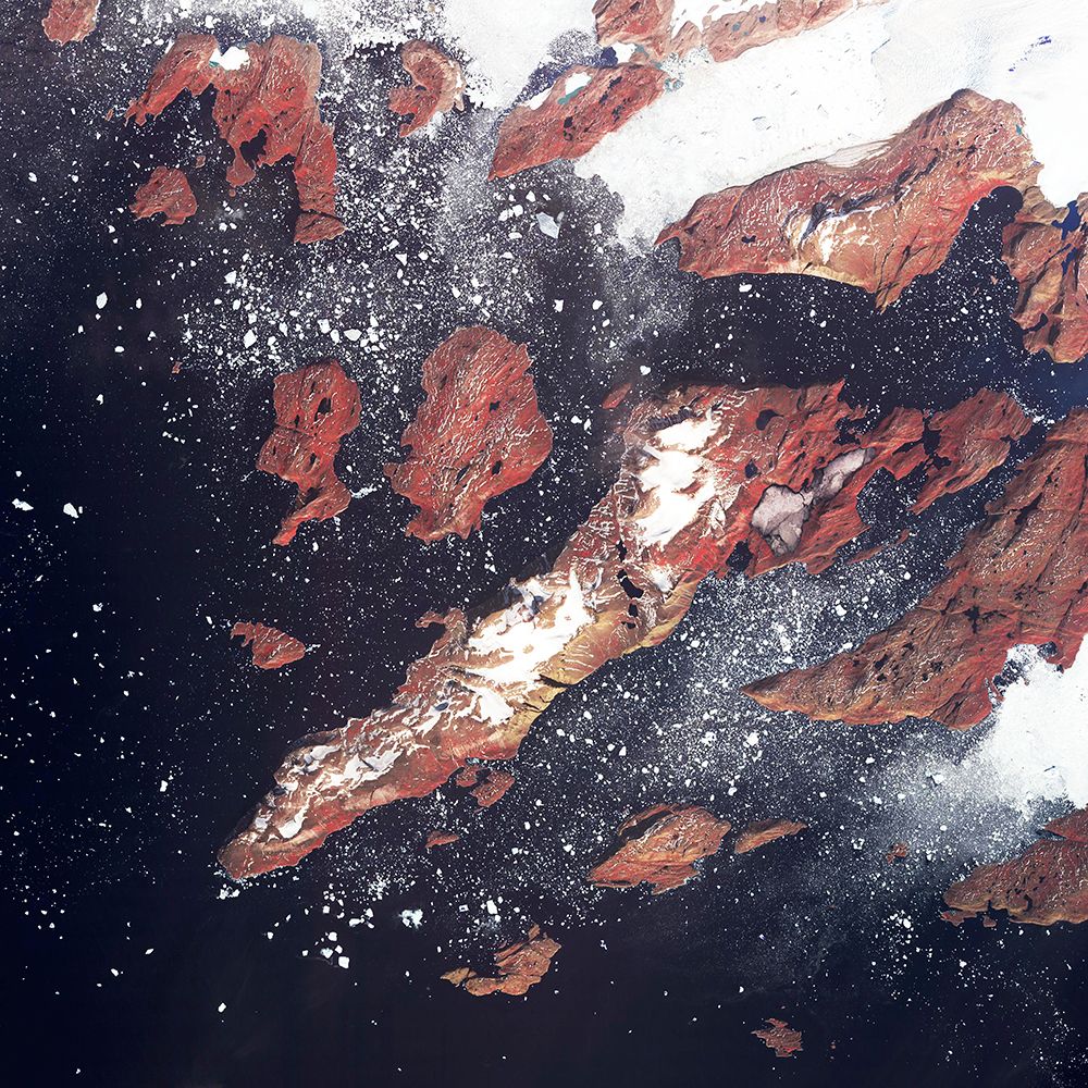 The West Coast of Greenland Viewed From Space