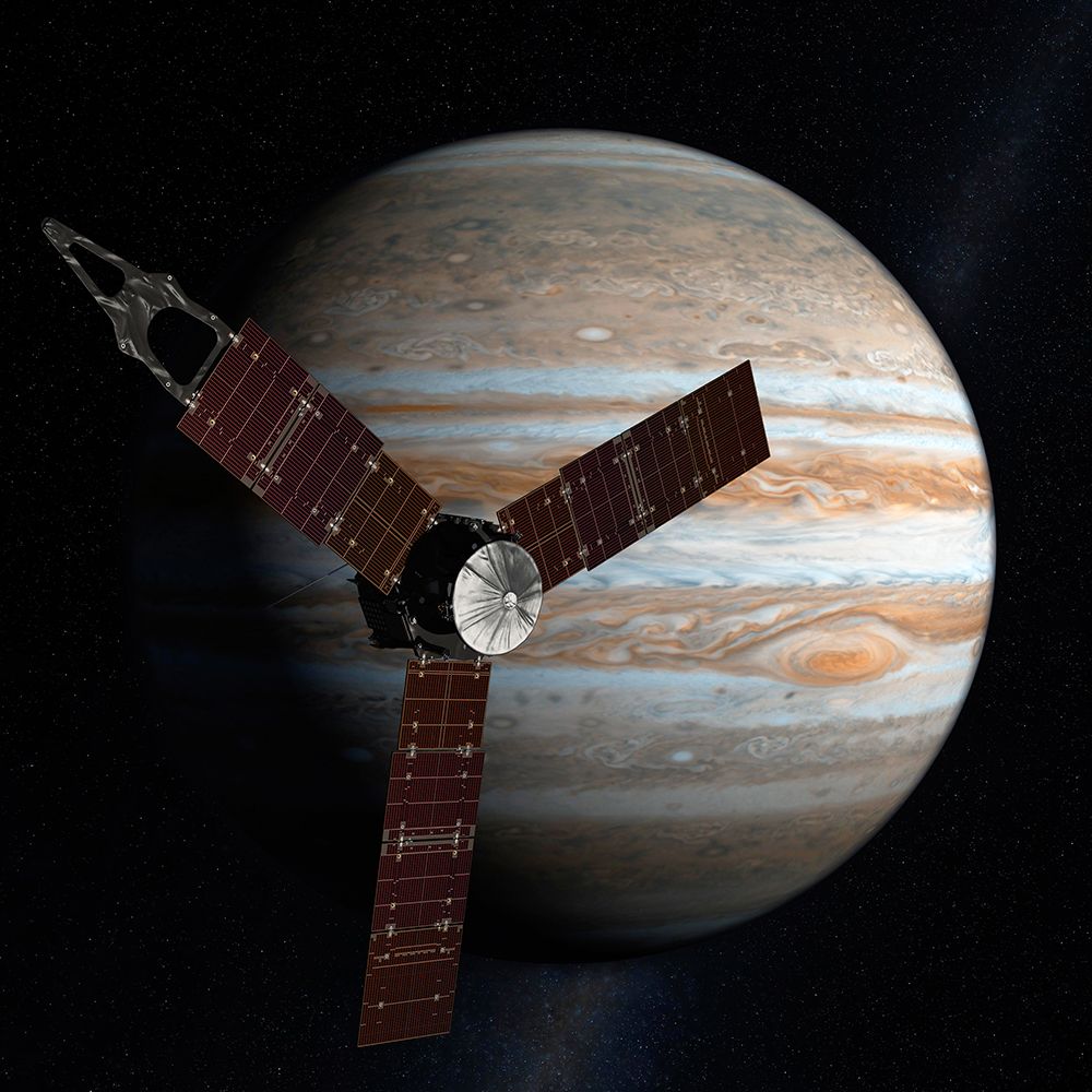 Artist Concept of Juno Mission to Jupiter 2009