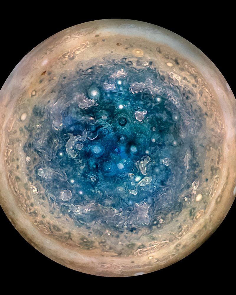 Jupiters South Pole - as seen by NASAs Juno spacecraft