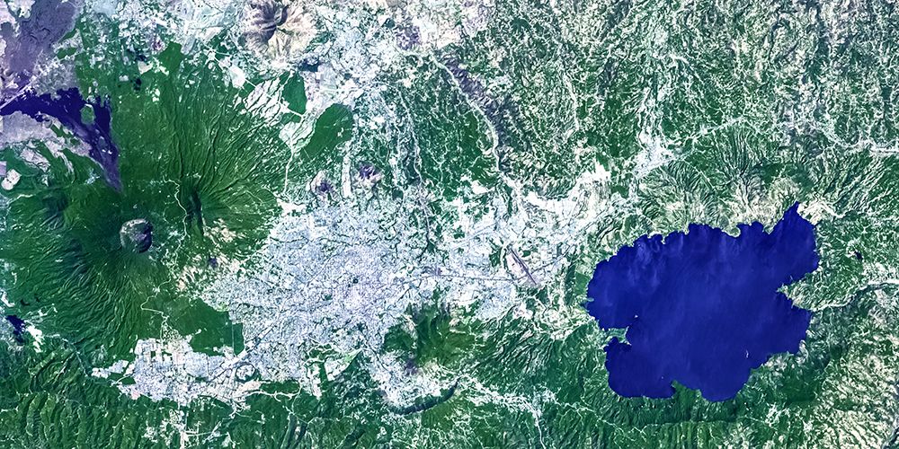 Lake Ilopango - El Salvador Viewed from Space
