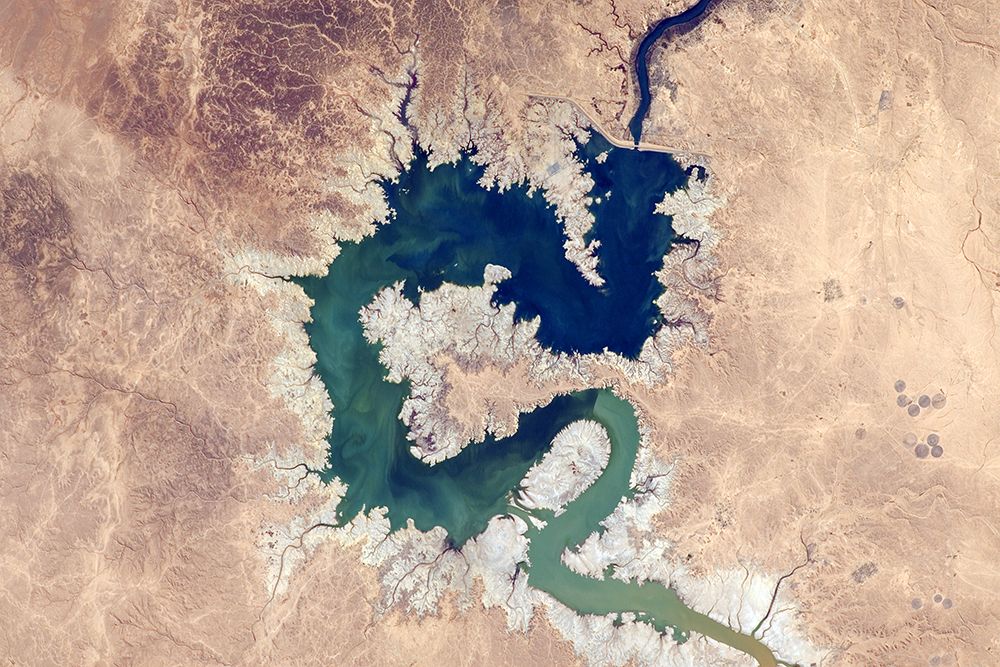 Lake Qadisiyah - Iraq as seen from the ISS
