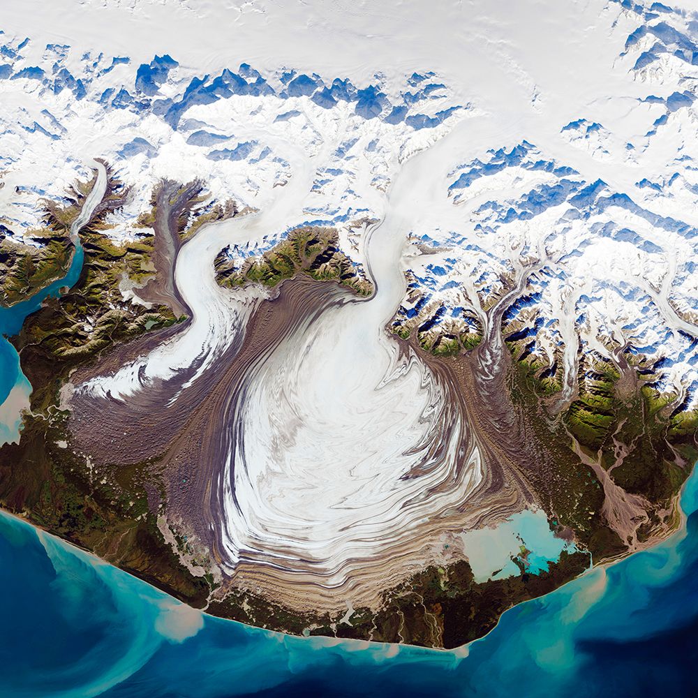 Malaspina Glacier - Alaska Viewed from Space