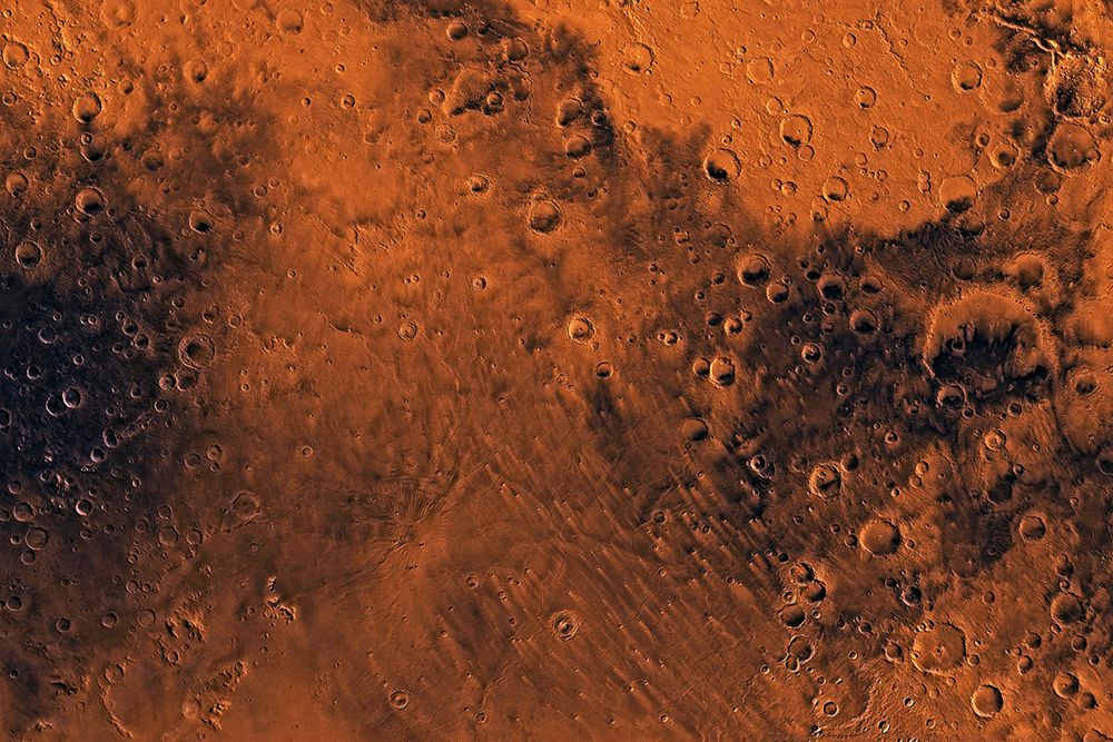 Mars digital-image Mosaic Merged with Color of the MC-22 Quadrangle