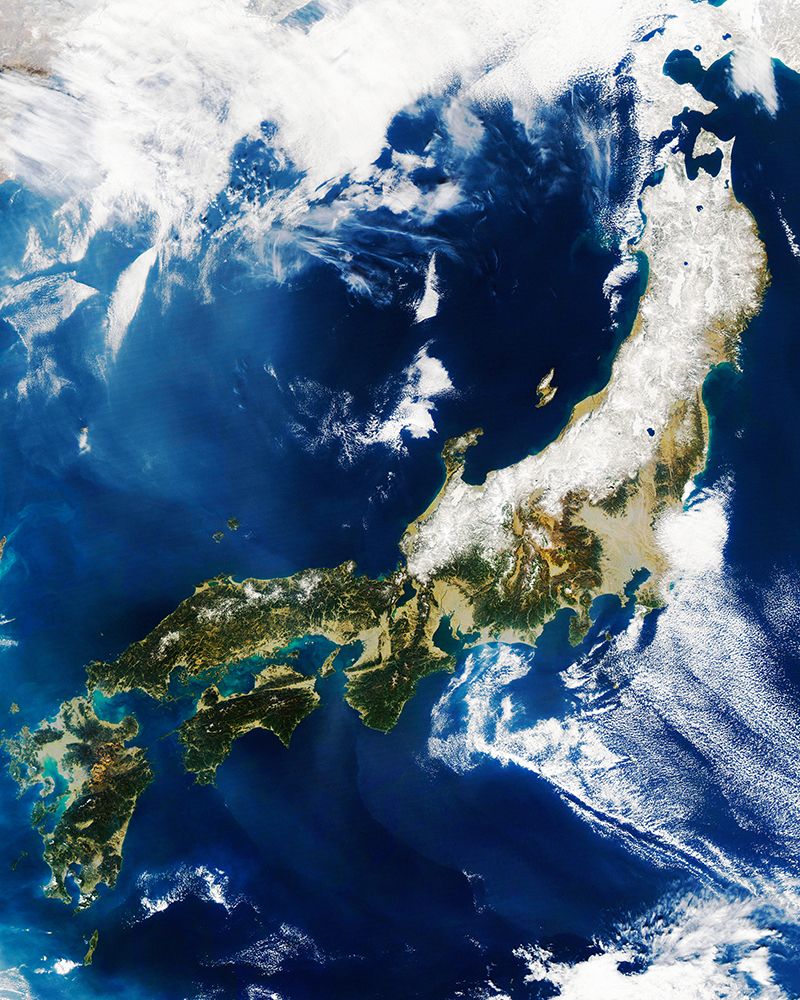 Japan Viewed from MODIS on the Aqua satellite 2004
