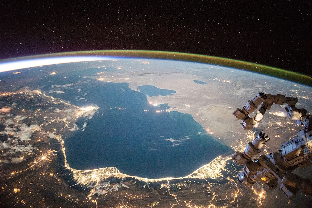 The Caspian Sea Viewed from Space in 2015
