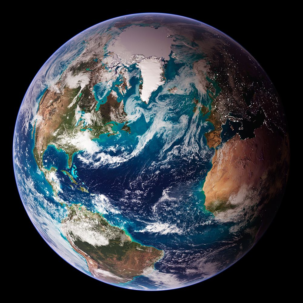 NASA Blue Marble 2007 Western View