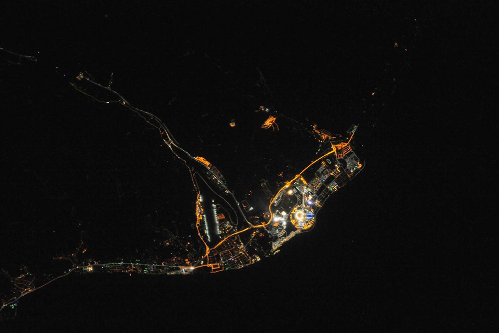 Night View of Sochi - Russia during the Olympics Feb 10th - 2014