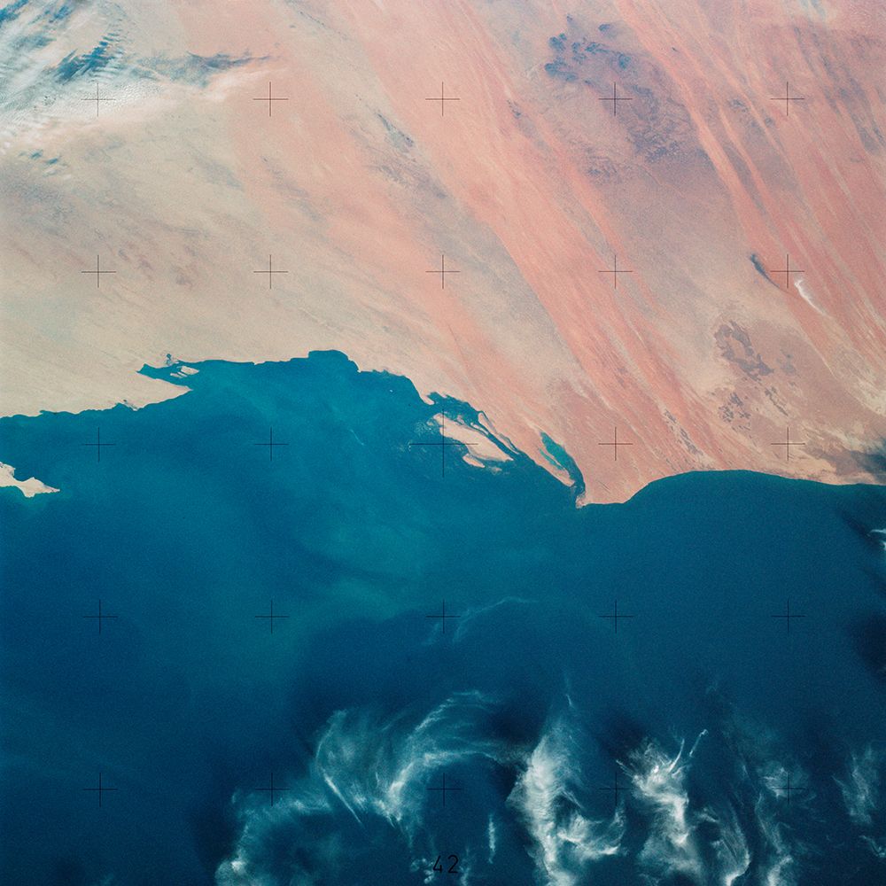 Northern half of Mauritanias Atlantic Coast from Skylab
