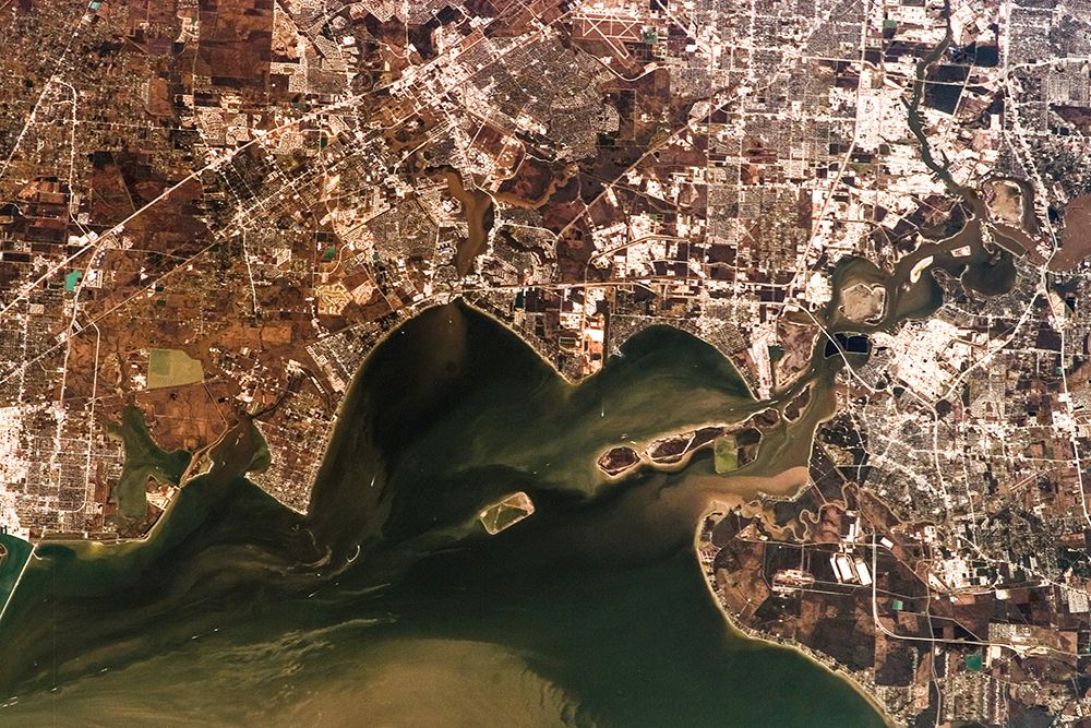 Galveston Bay and Clear Lake area Viewed from Space