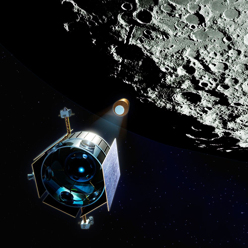 Lunar Crater Observation and Sensing Satellite Crashing into the Moon