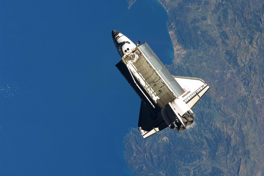 Space Shuttle Atlantis 2009 over the Algerian Coast