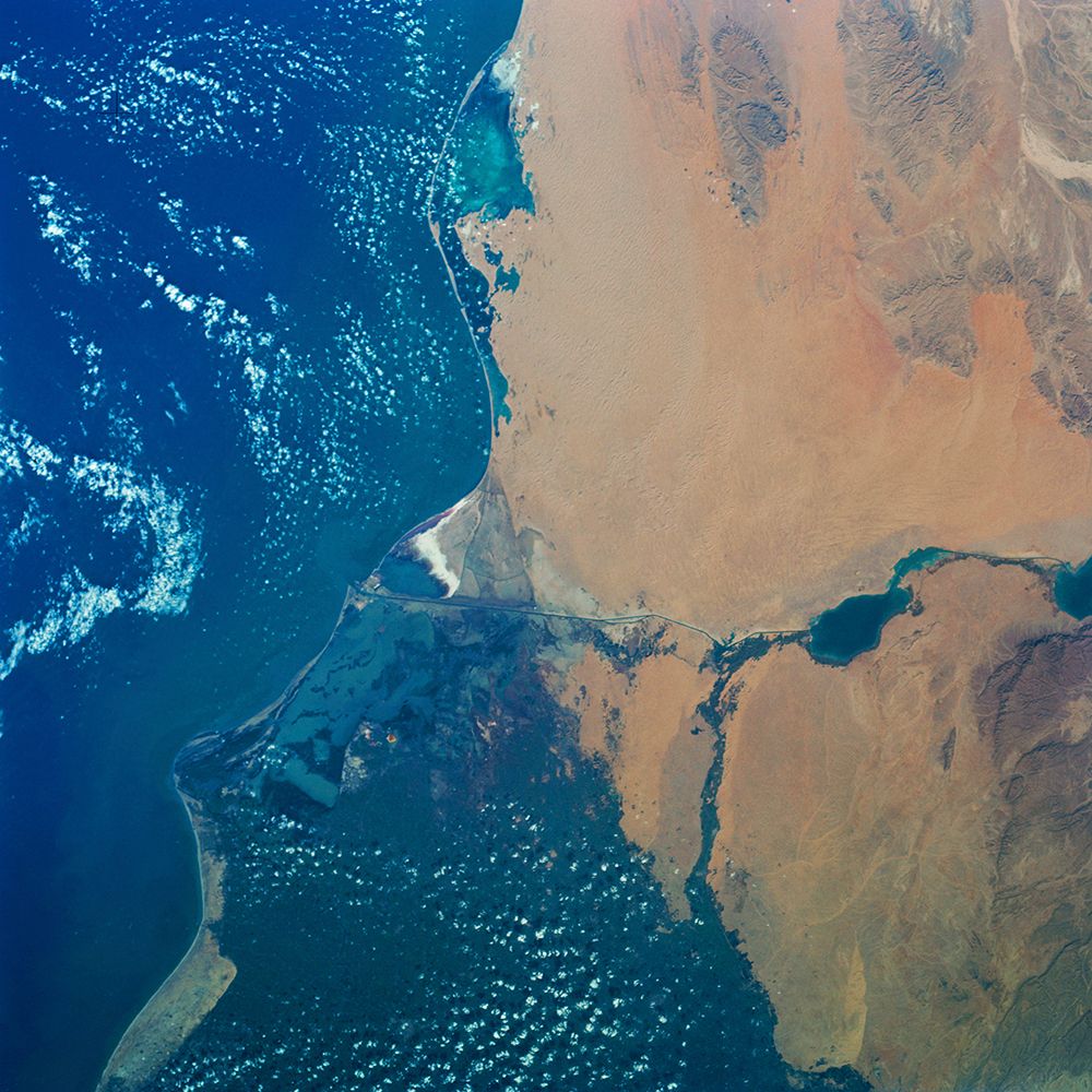 Skylab 3 Earth view of the Nile Delta - Egypt and Suez Canal