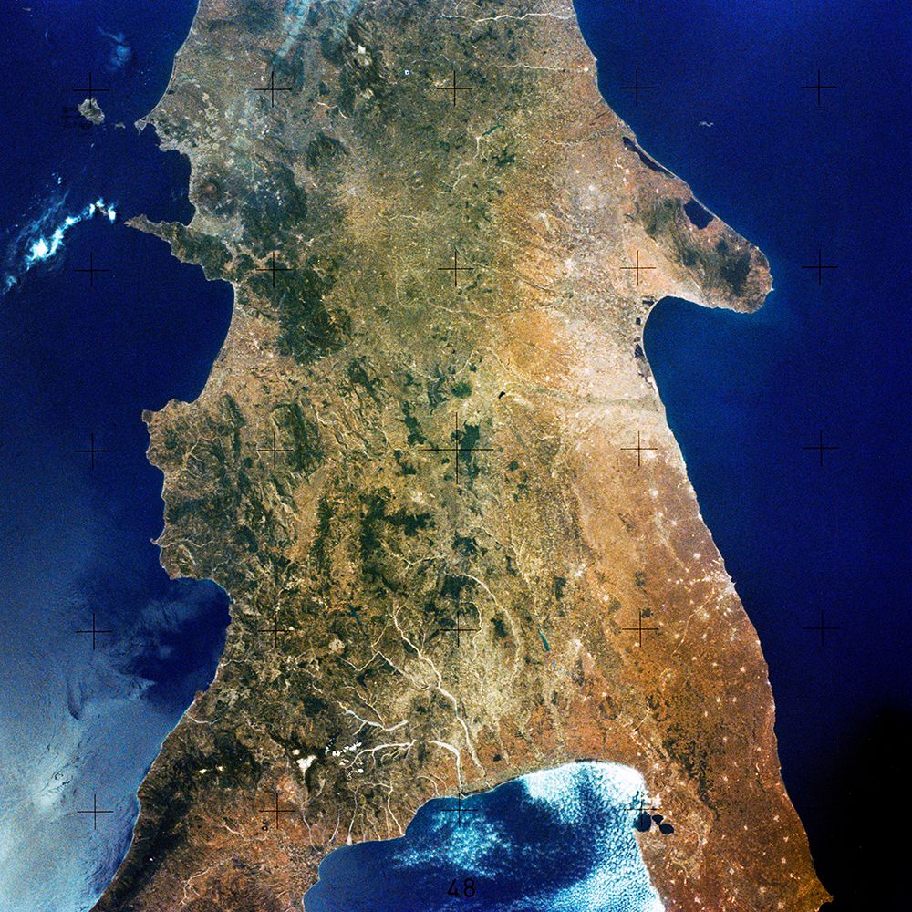 Southern Italy including Naples and Mount Vesuvius from Space