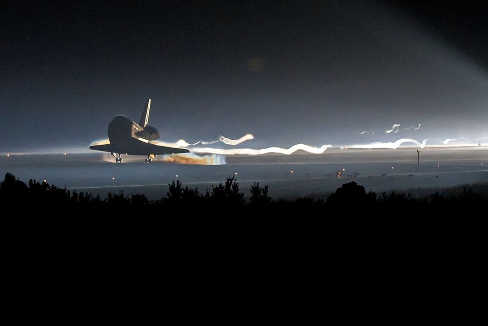 Space Shuttle Atlantis touches down at NASAs Kennedy Space Center 2011