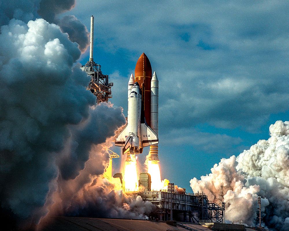 Space Shuttle Columbia climbs into Orbit from Launch Pad 39B - 1996