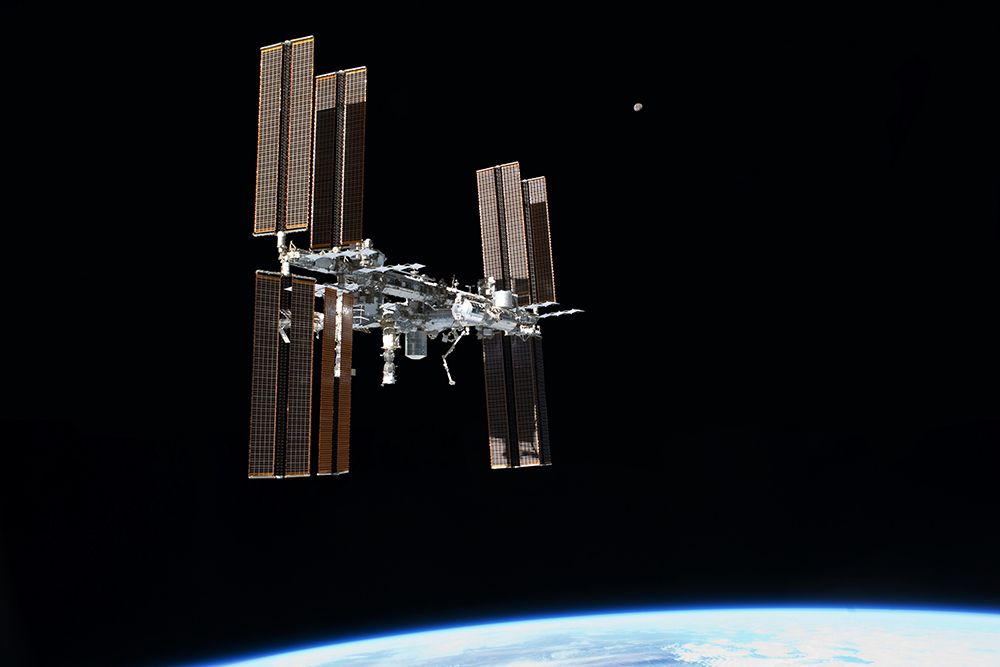 The ISS photographed from the space shuttle Atlantis STS-135
