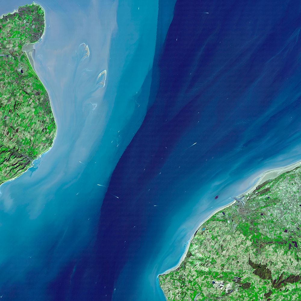 The English Channel at the Straits of Dover Location of The Channel Tunnel