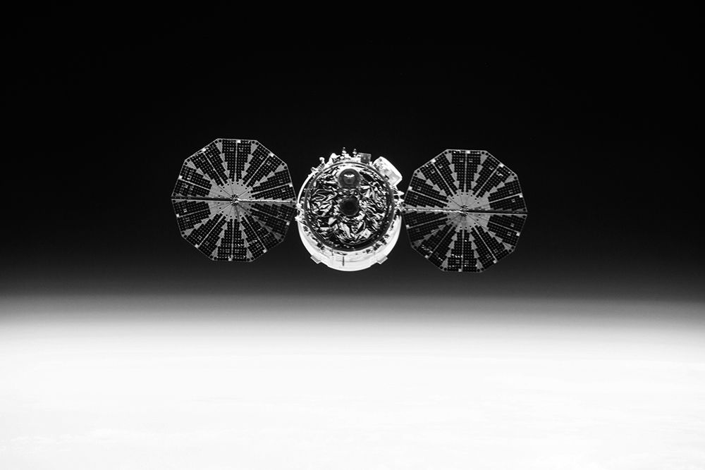 The Cygnus Spacecraft Black and White