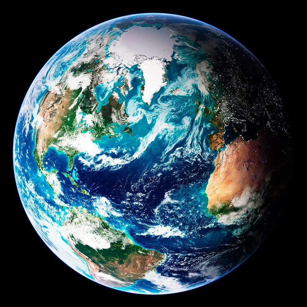 The Earth Created by Various Layers of Satellite Footage