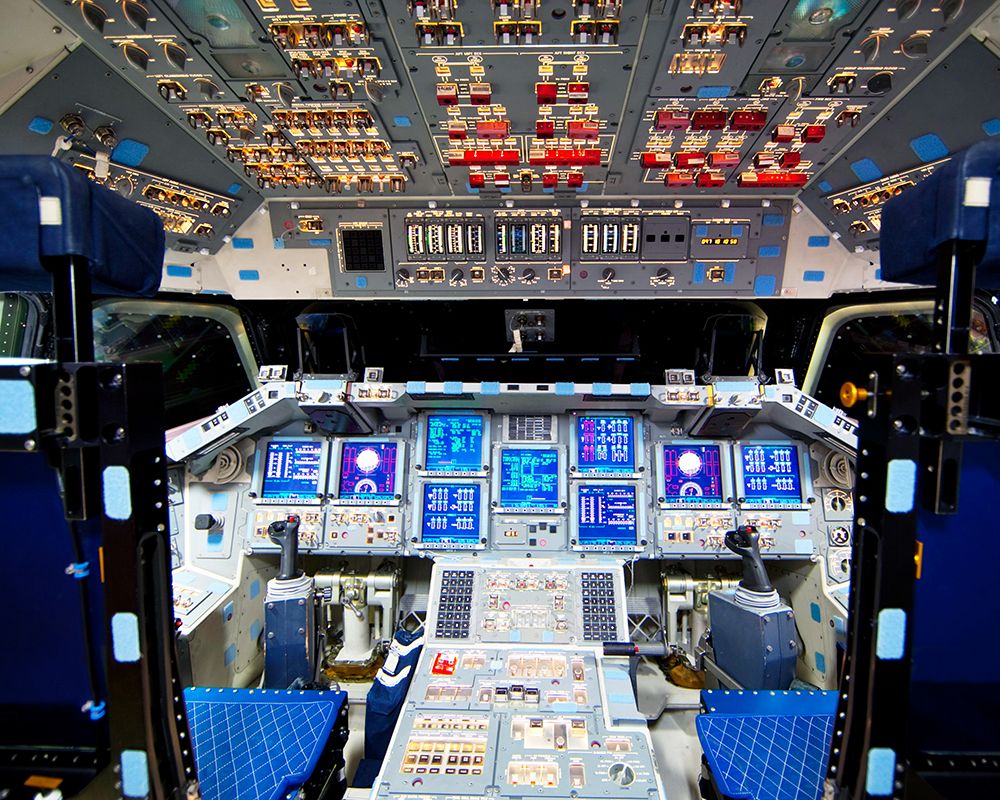 The Flight Deck of Space Shuttle Endeavour