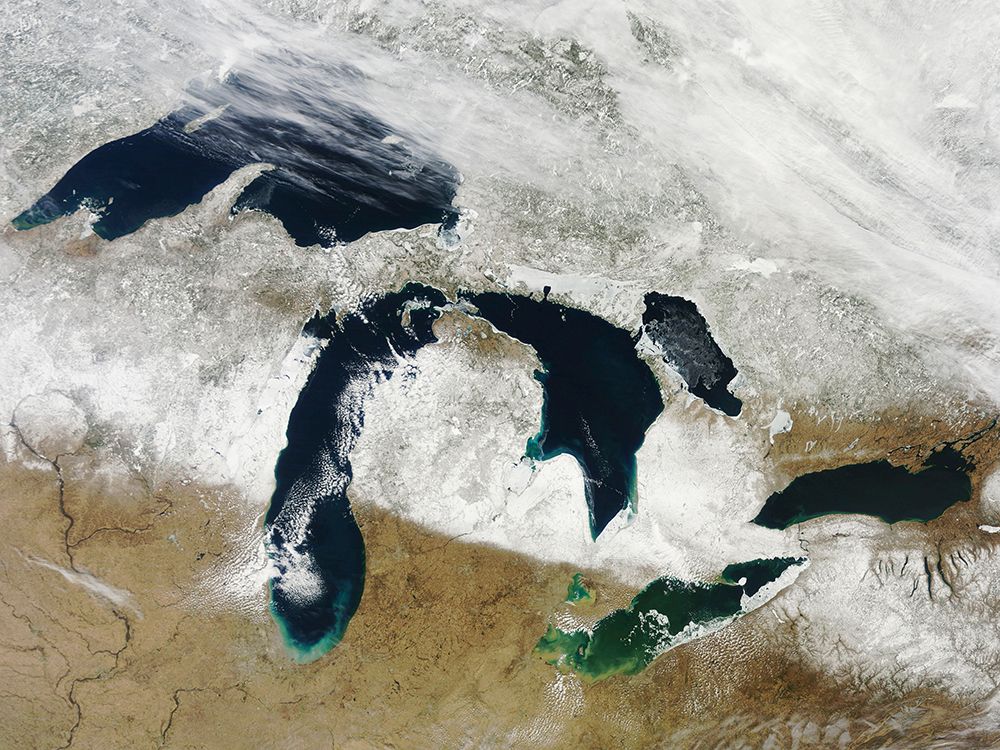 The Great Lakes Viewed from Space