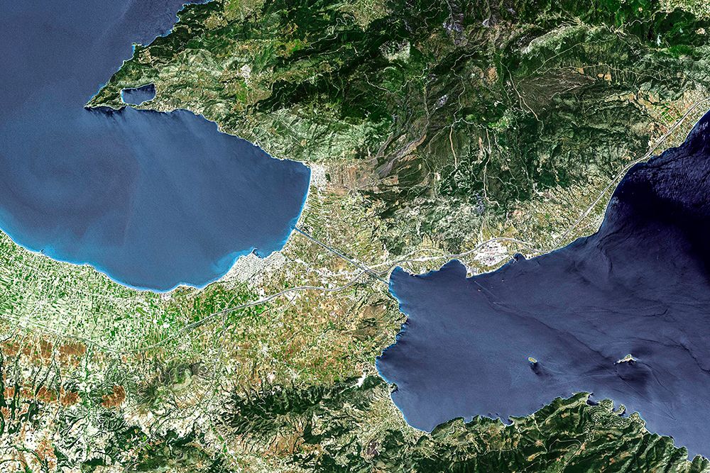 The Isthmus of Corinth - Greece from Space