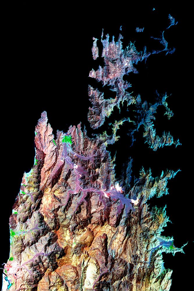The Musandam Peninsula - part of Oman from Space
