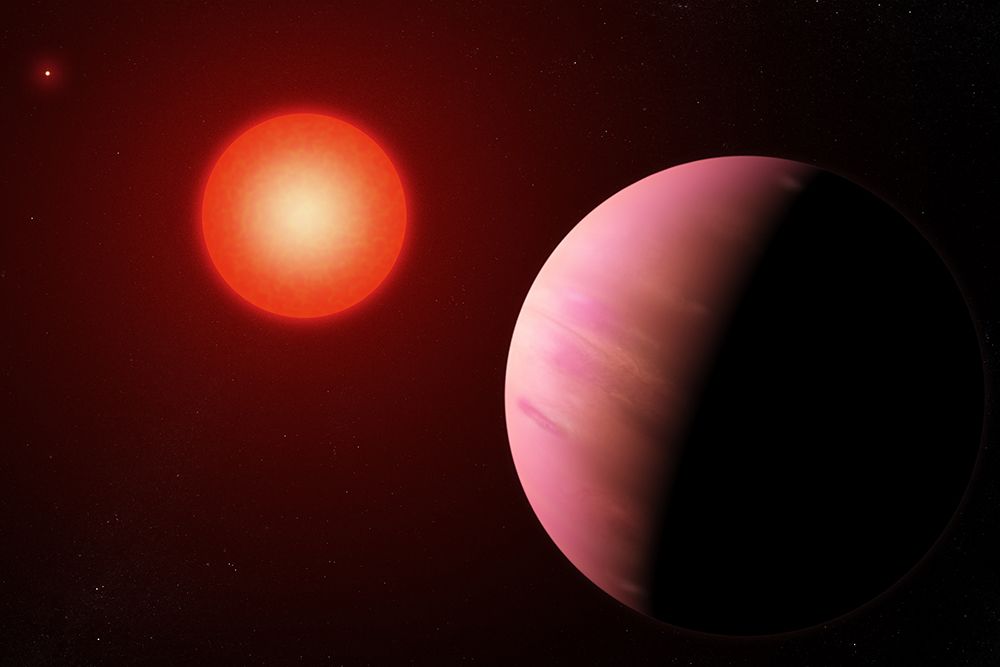 Artist Illustration of The Planet K2-288Bb slightly smaller than Neptune