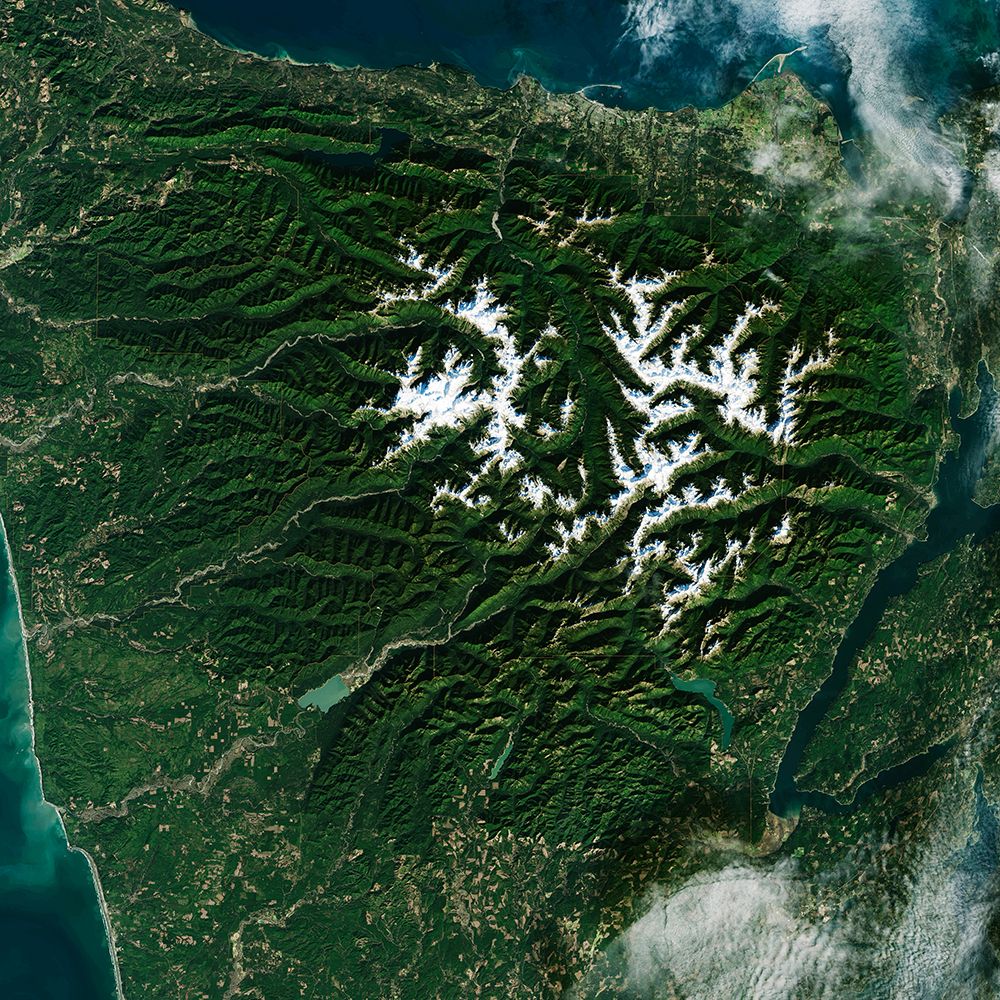The Olympic National Park from Space