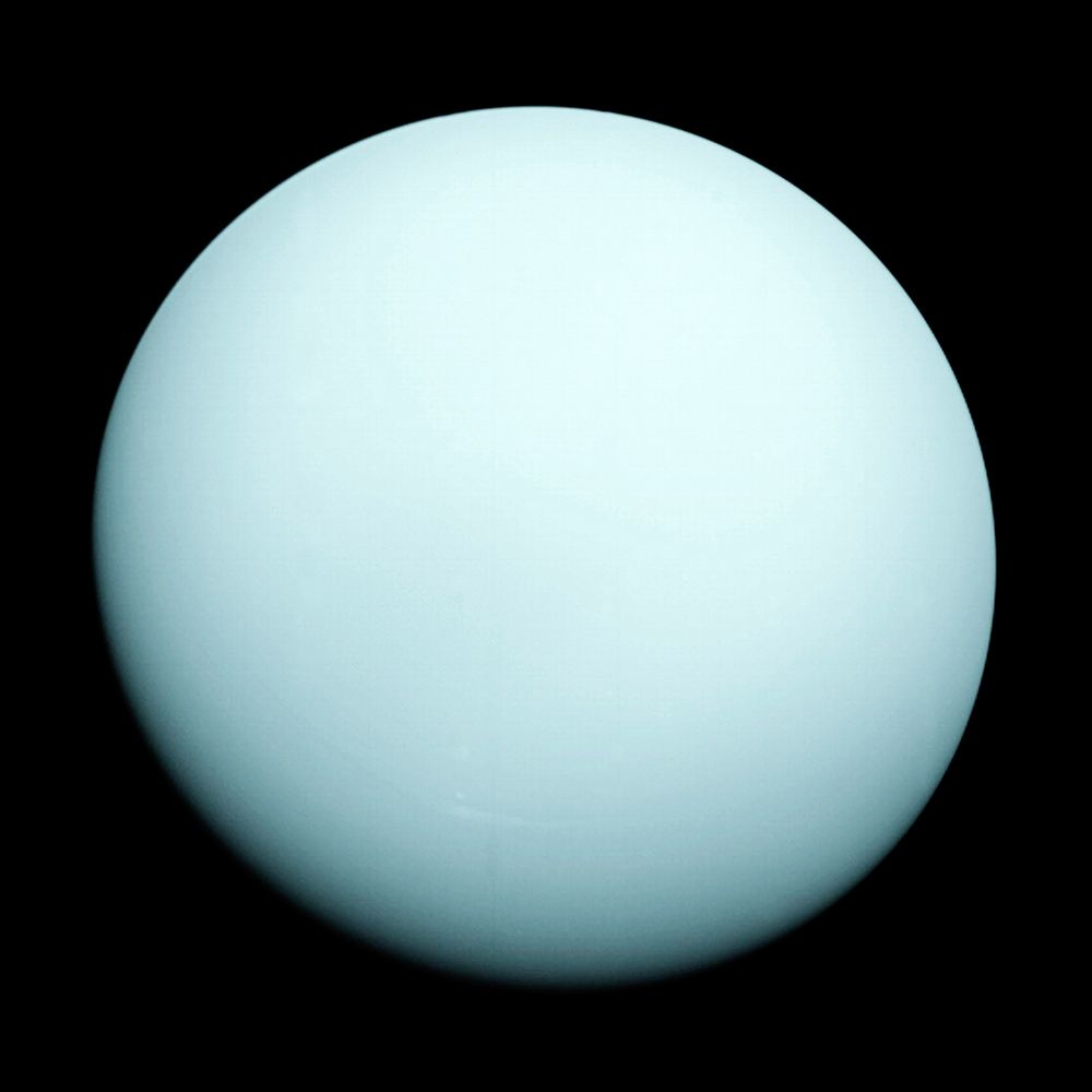 The Planet Uranus taken by the Spacecraft Voyager 2 in 1986