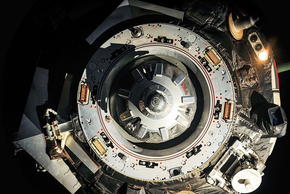 The Soyuz TMA-09M Spacecraft departs from the ISS