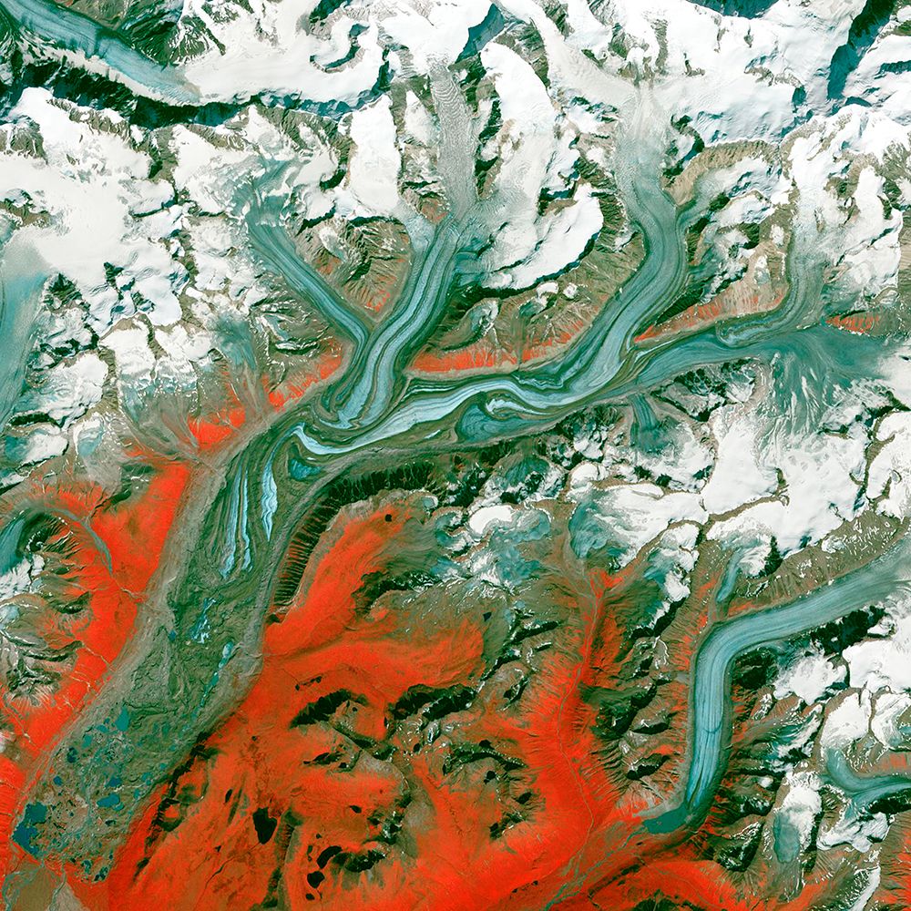 The Sustina Glacier in the Alaska Range from Space
