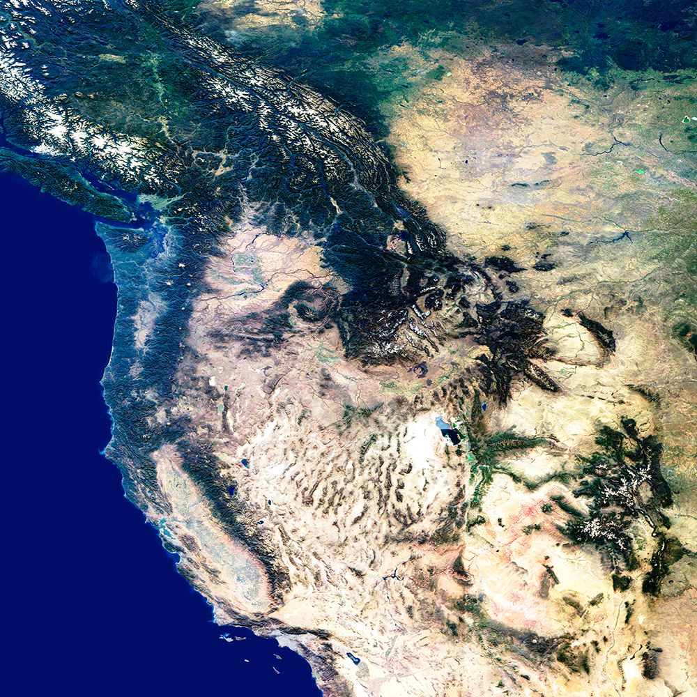 The Western United States and Canada from Space