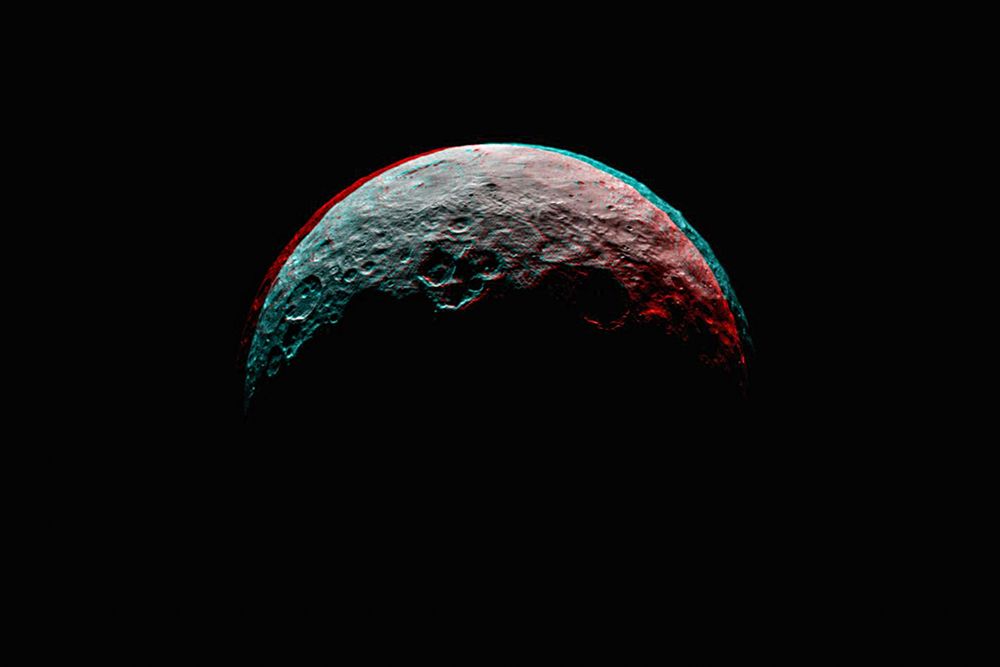 This Anaglyph of Ceres taken by NASAs Dawn Spacecraft