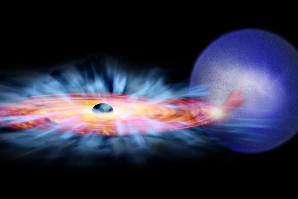 Artist Illustration of GRO J1655-40 - a binary star system observed in April 2005 by Chandra