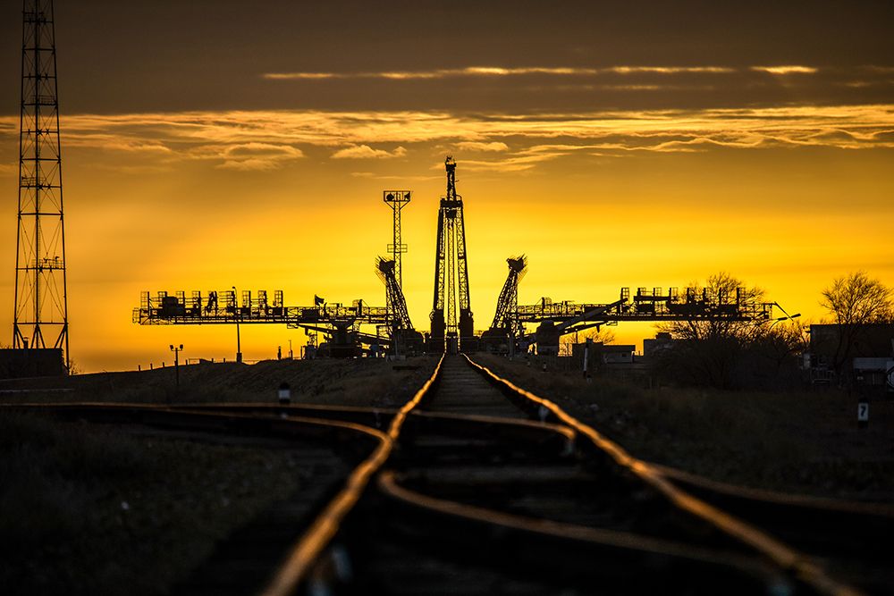 The Soyuz TMA-12M Launch Pad at the Baikonur Cosmodrome - Kazakhstan