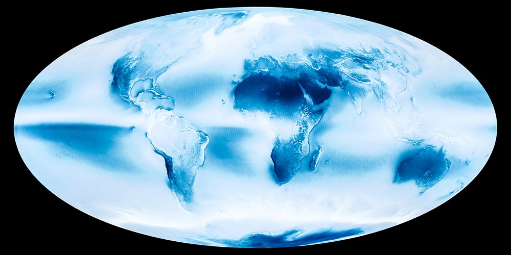 View of a Cloudy Earth shown from Space