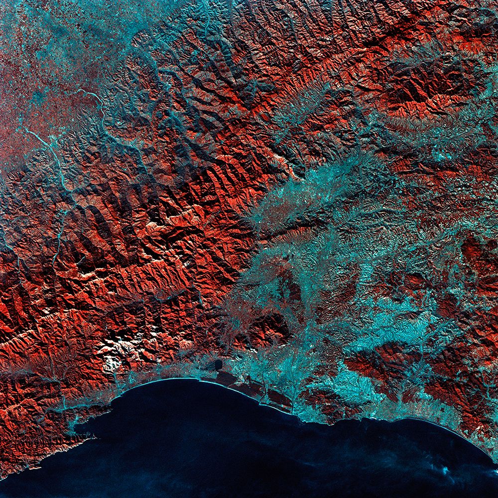View of Florence - Italy area from the Skylab