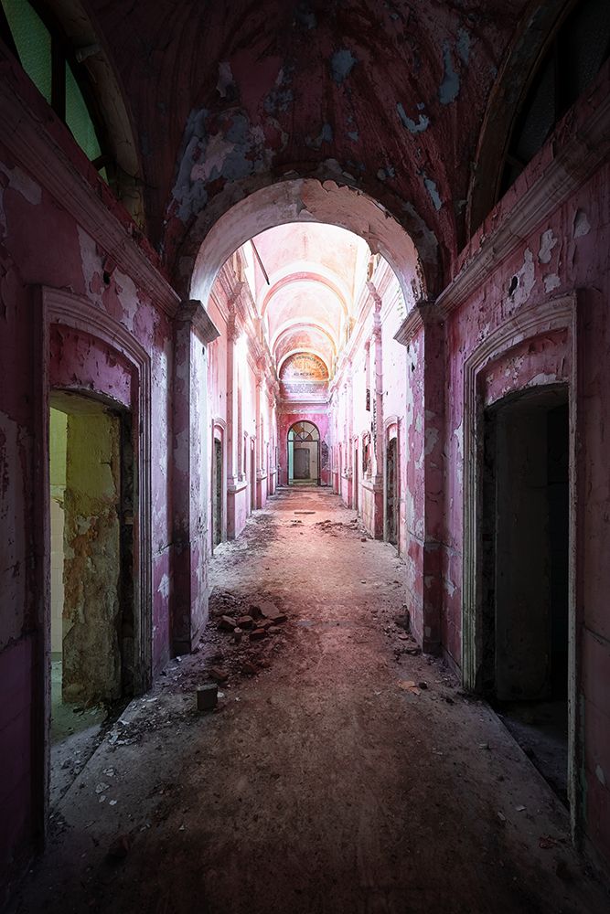 Dark and Pink Hallway