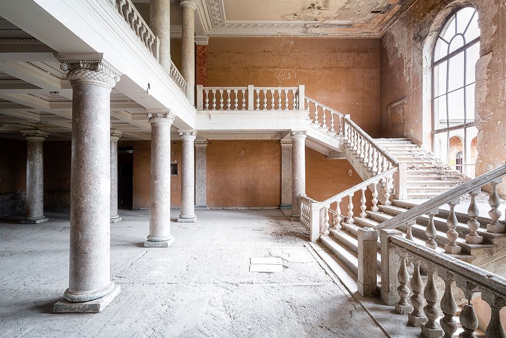 Orange Hall with Stairs