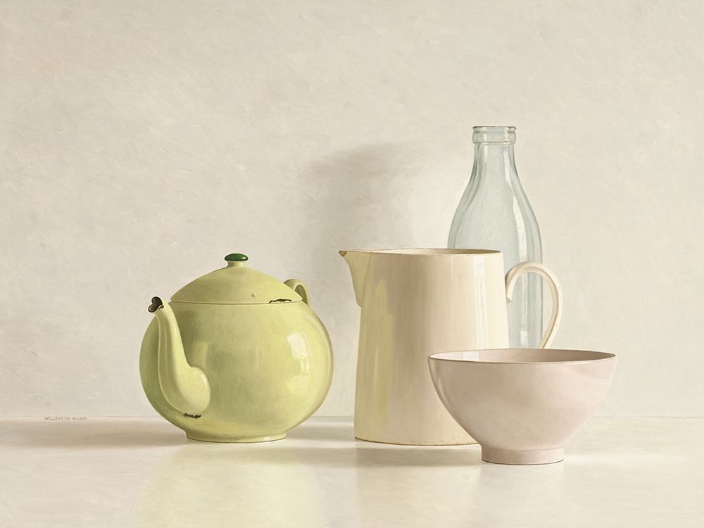 Yellow Teapot-Bottle-Bowl and Jug