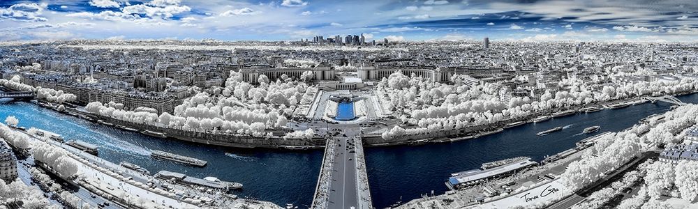 Trocadero Panorama-Shot from Eiffel Tower-Paris - Infrared Photography